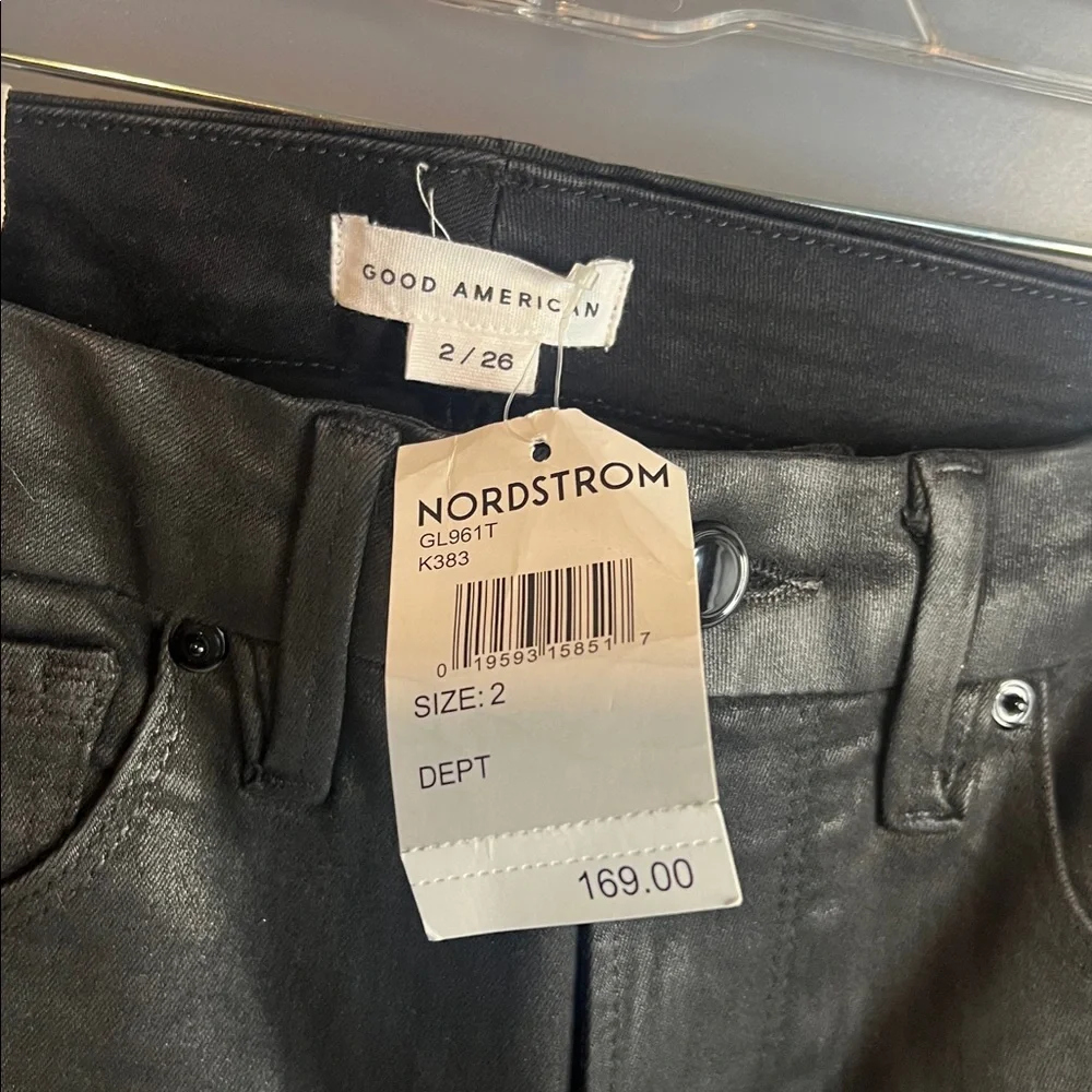 Good American Black Skinny Faux Leather Pants